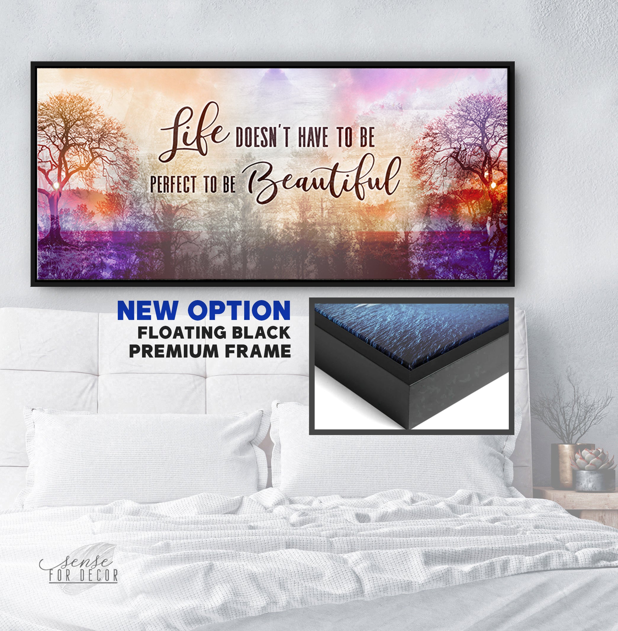 High - quality Family Wall Art: Life Needn't Be Perfect to Be Beautiful V3
