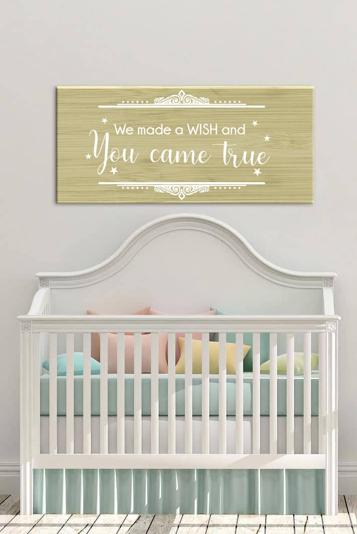 Ready - to - Hang Wood - Framed Baby Room Wall Art: Made A Wish