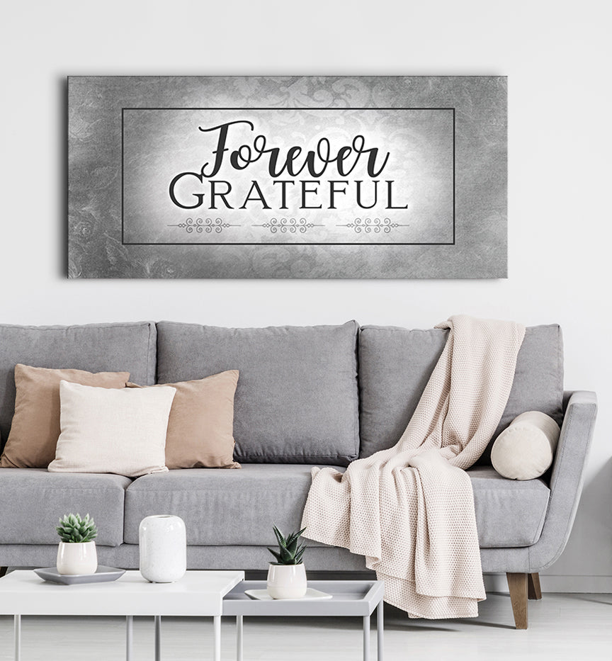 Hot Deal! Forever Grateful V2 Wood Frame Wall Art, Ready To Hang