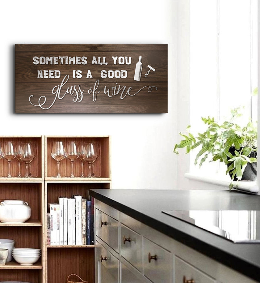 High - quality Kitchen Wall Art: A Glass of Wine Can Brighten Your Kitchen