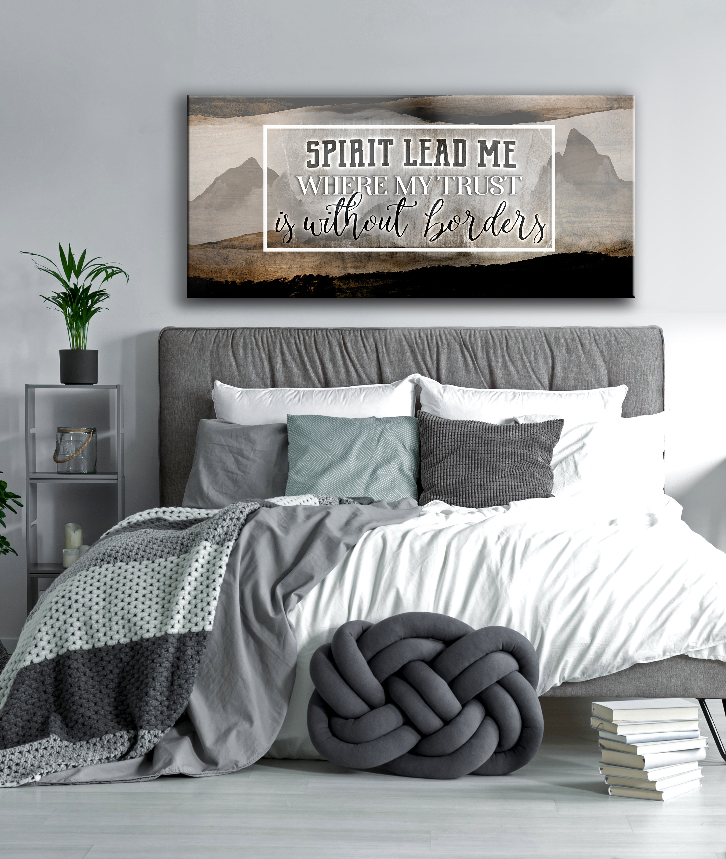 Exclusive Christian Wall Art - 'Spirit Lead Me' with Wood Frame, Ready to Hang! Buy 2 Save 20%