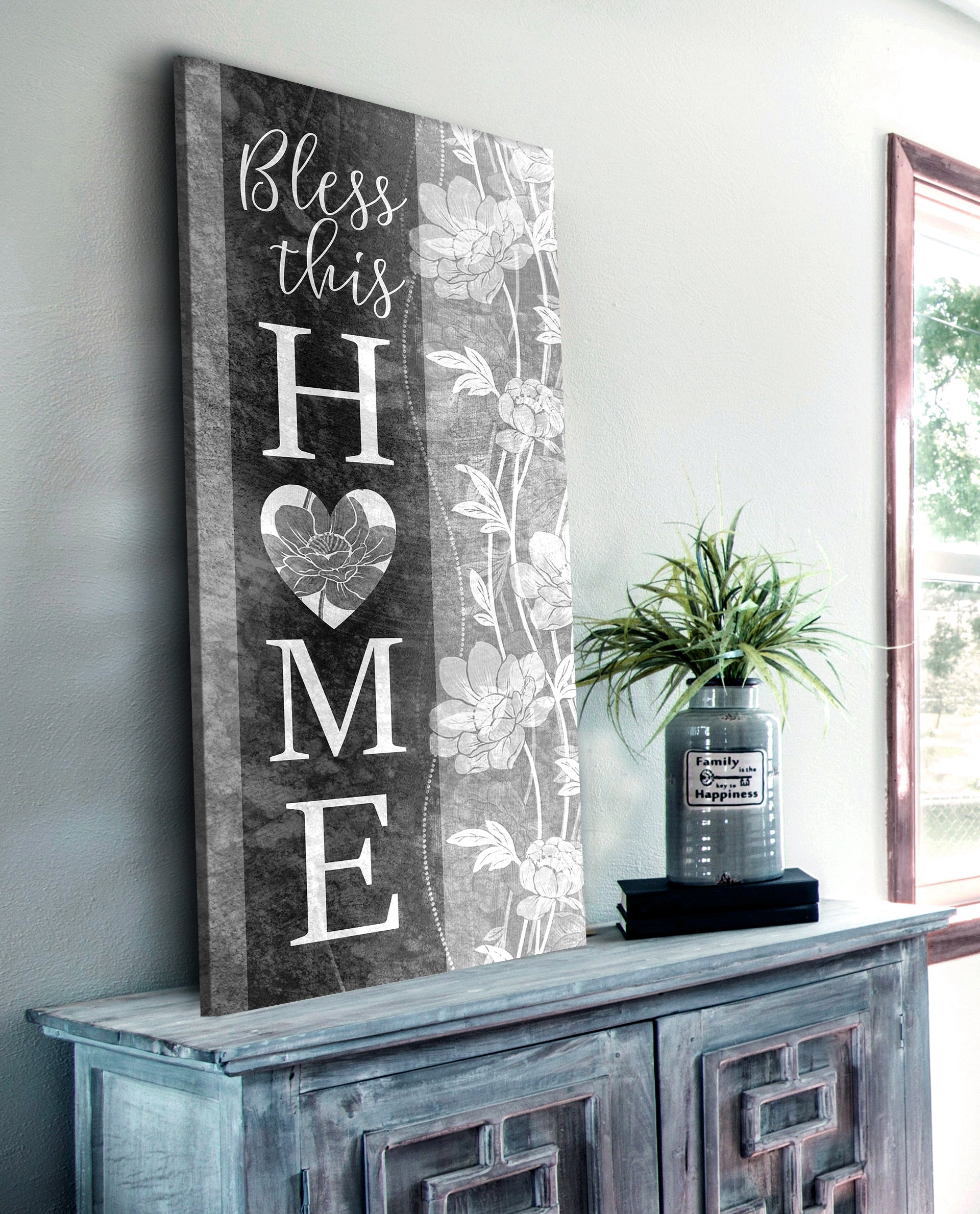 Christian Wall Decor: 'Bless This Home' Wood-Frame Wall Art, Ready to Hang! Buy 2, Save 20%