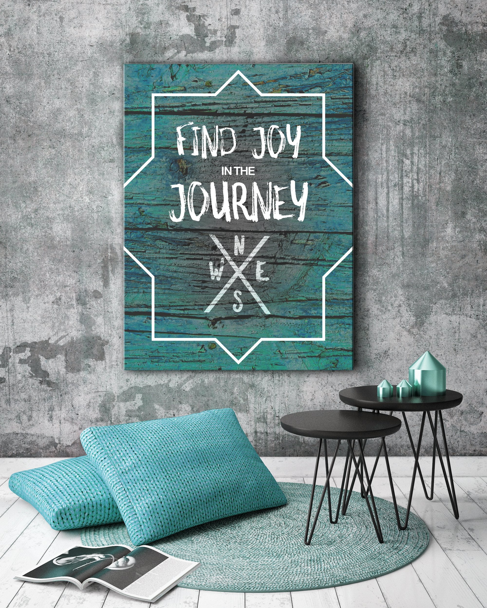 High - Quality Wood - Framed Home Wall Art: Find Joy in the Journey (Ready to Hang)
