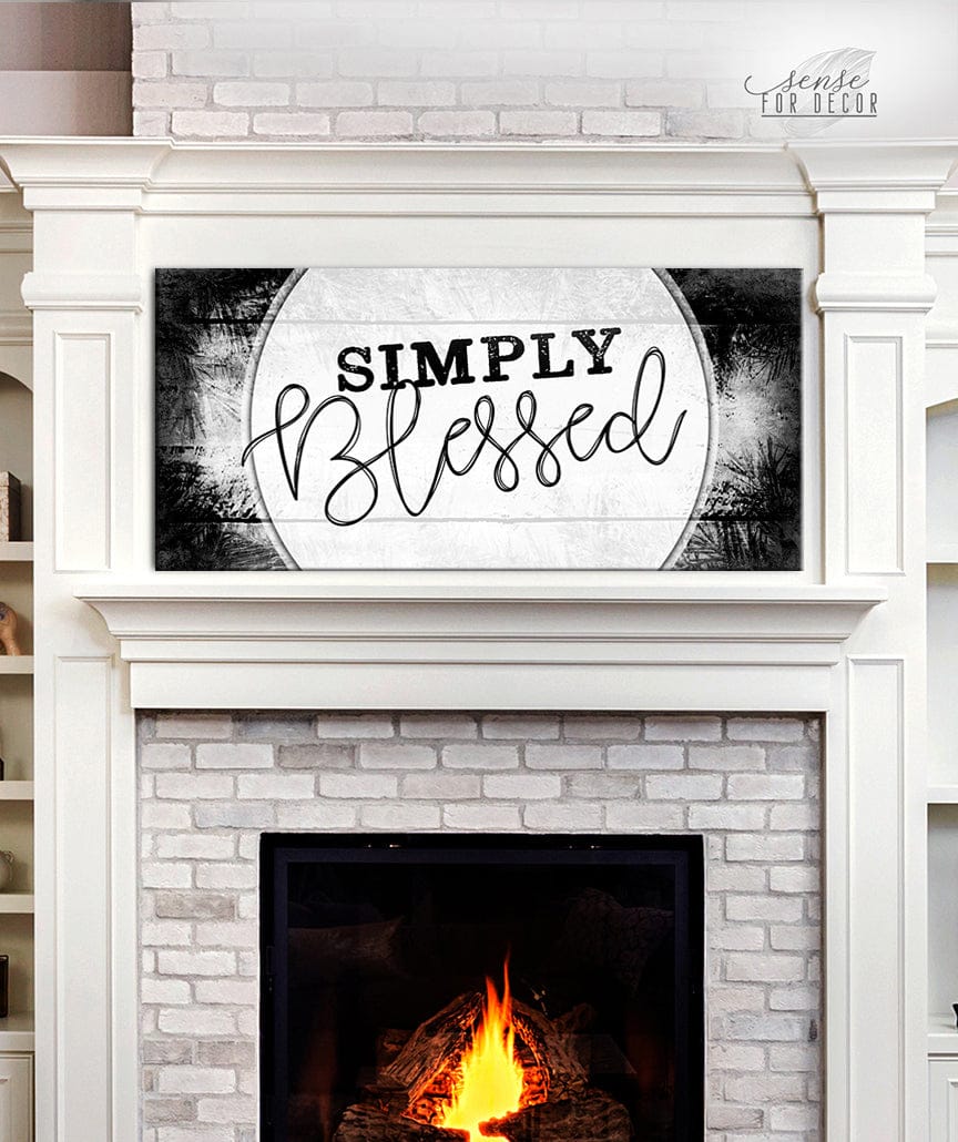 Hot Deal! Christian Simply Blessed V11 Wood Frame Wall Art (Ready To Hang)
