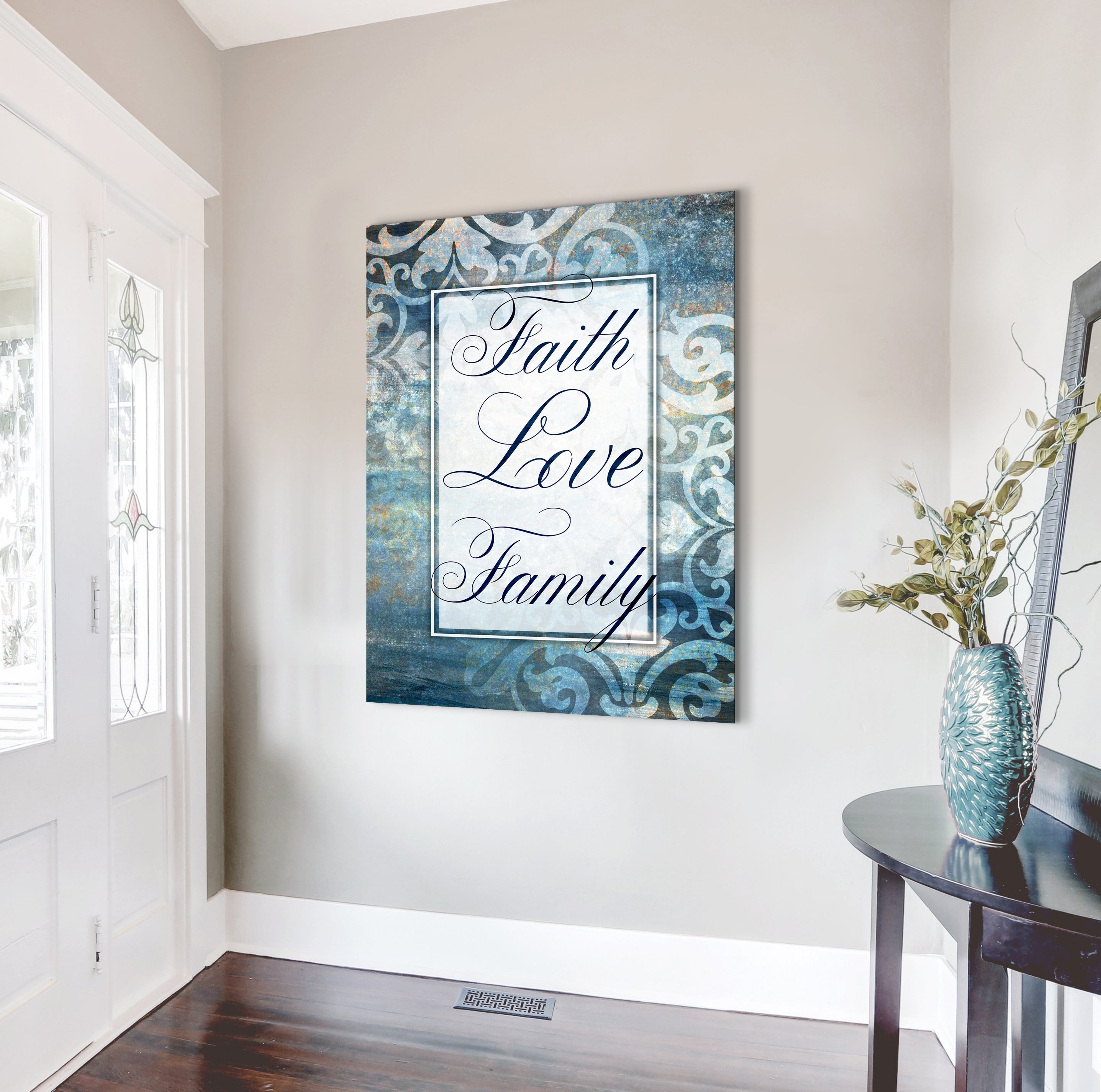 Hot Sale! Ready - To - Hang Wood - Framed Home Wall Art: Faith, Love, Family