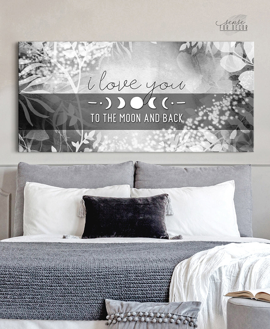 Hot Deal! Couples Wall Art - 'I Love You to The Moon and Back' (Wood Frame, Ready To Hang)