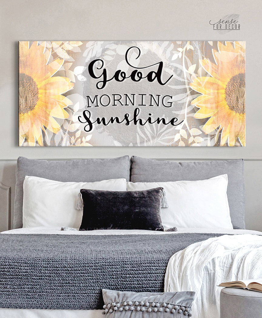 Exclusive Couples Wall Art - Good Morning Sunshine V3 with Wood Frame, Ready to Hang! Buy 2 Save 20%