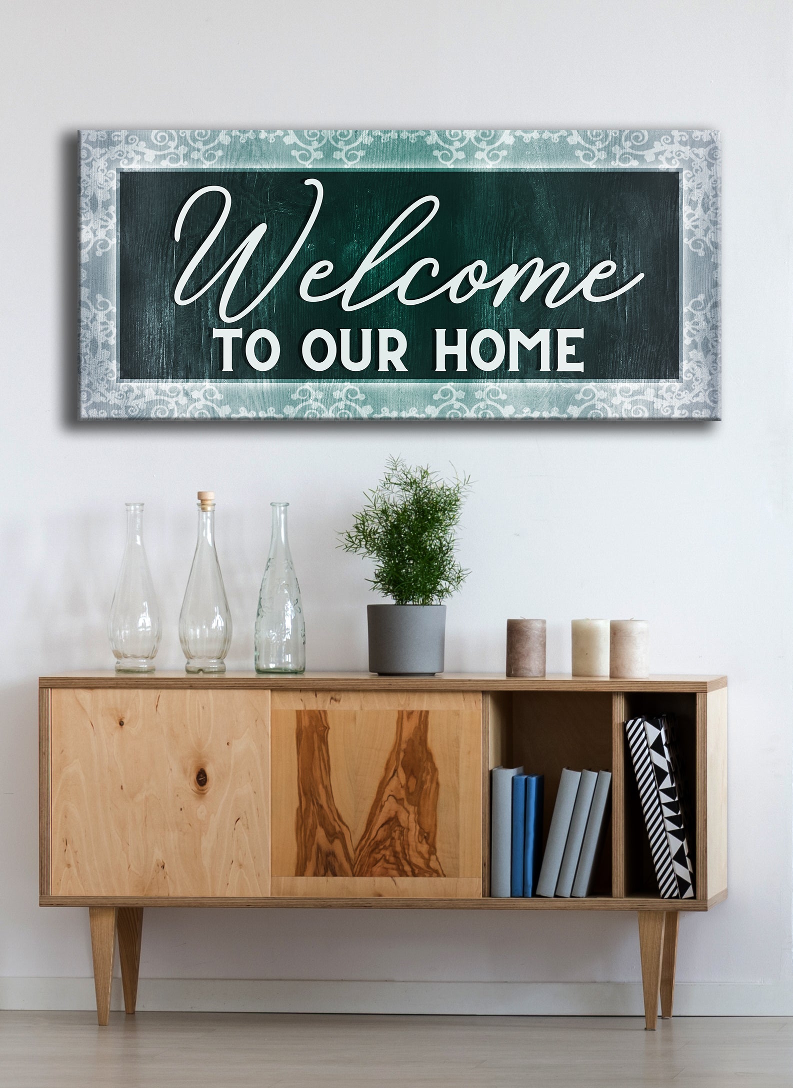 Hot! Welcome To Our Home Wall Art V4 - Wood Frame, Ready To Hang