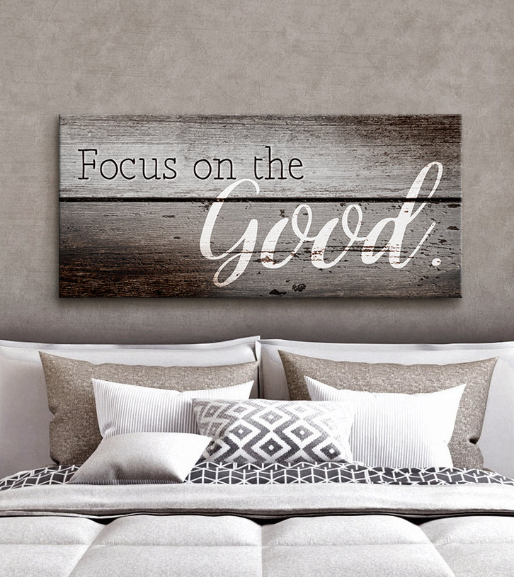 Exclusive! Focus On The Good Home Wall Art (Wood Frame, Ready To Hang)