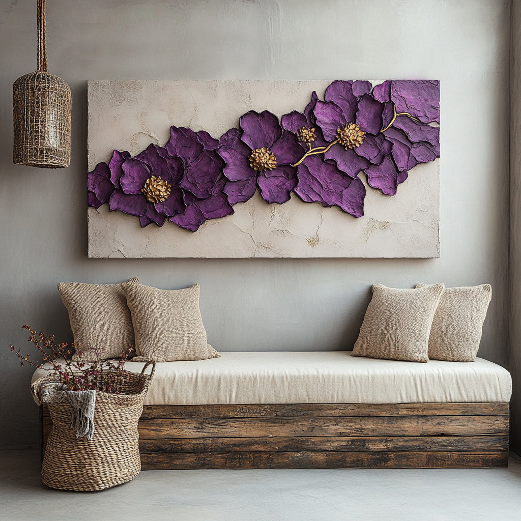 Floral Symphony V26 - High - Quality Wood - Framed Canvas Art, Buy 2 Save 20%