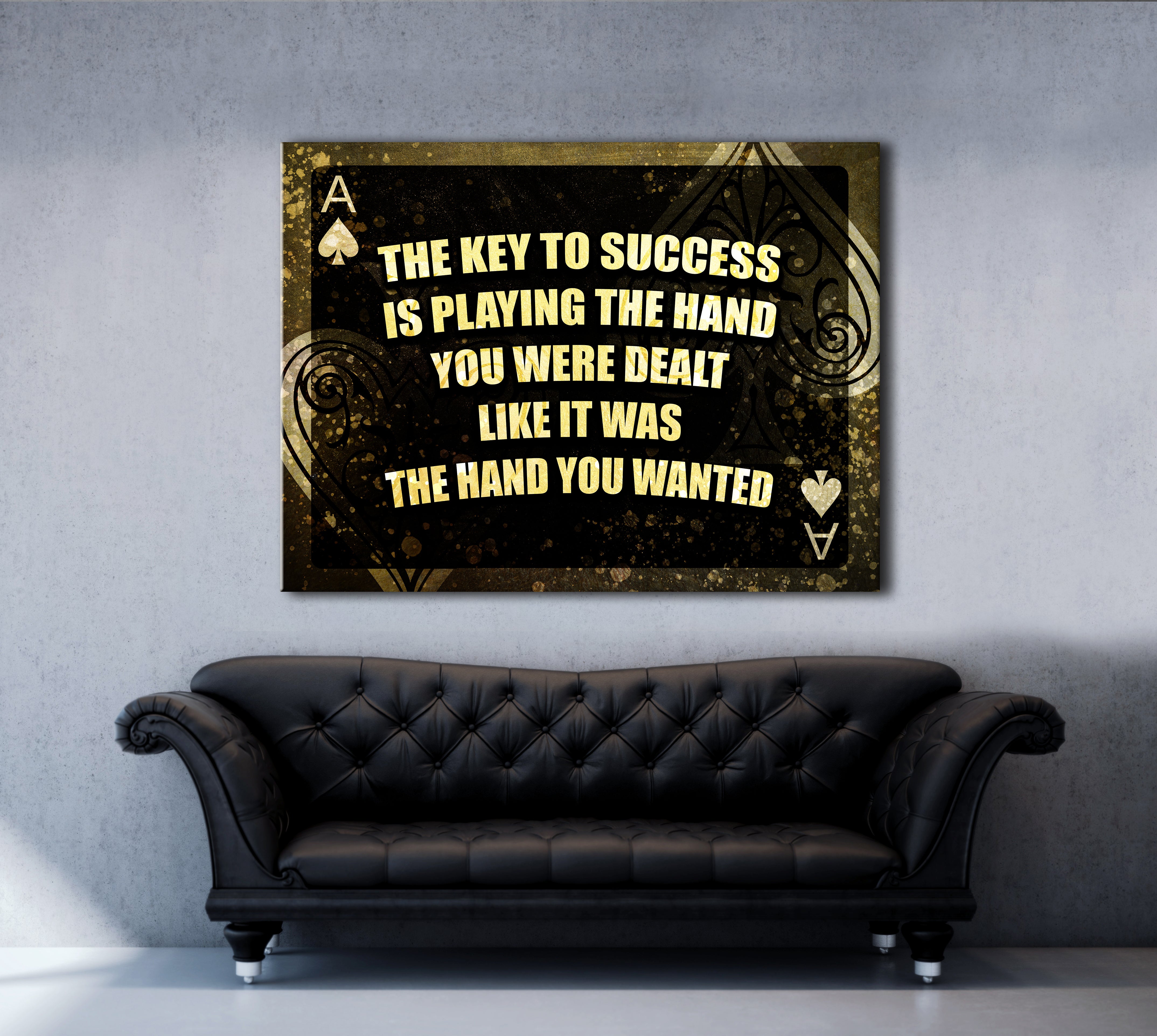Ready-to-Hang Inspire Wall Art: Key To Success Version 2 with Wood Frame
