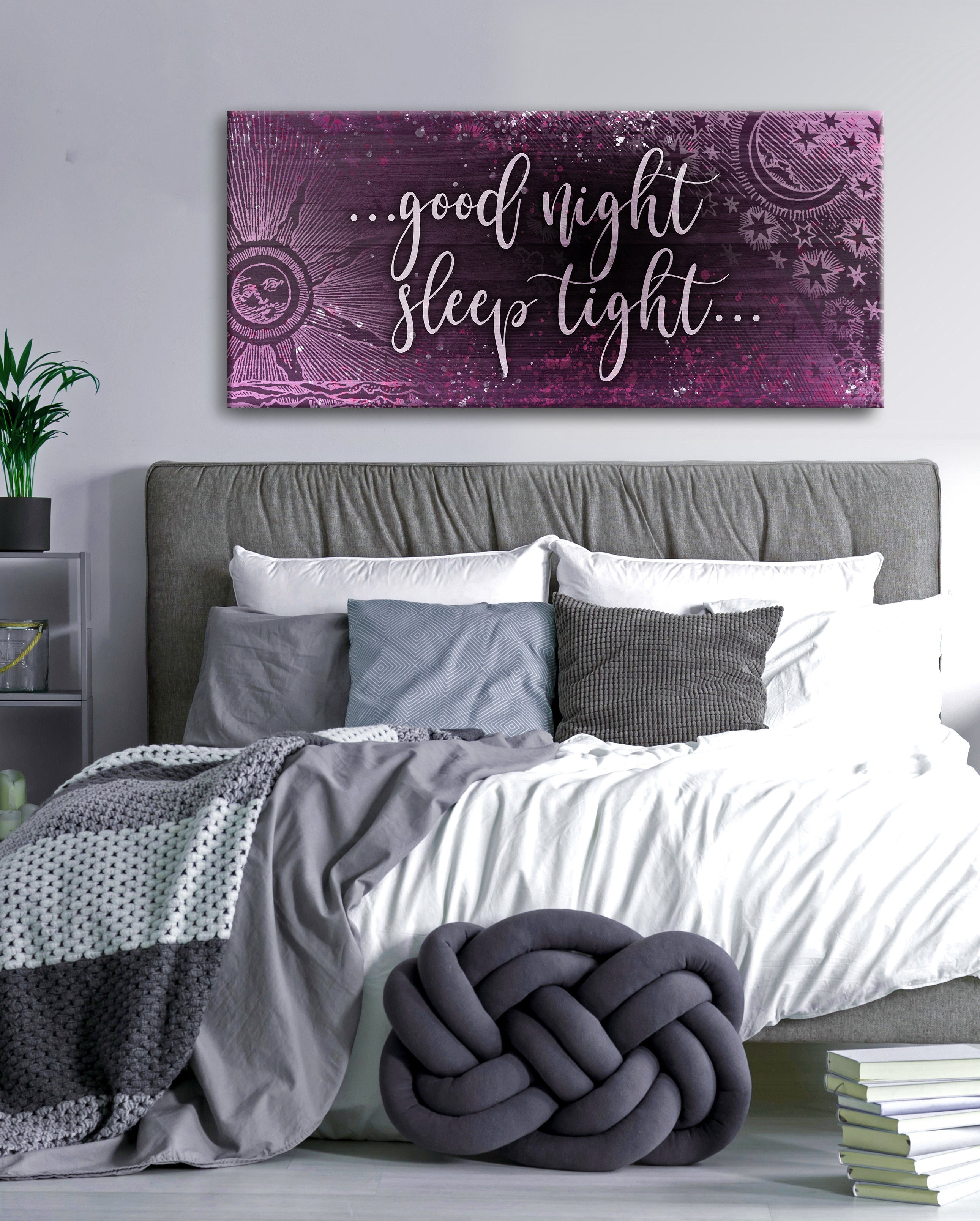 Hot! Couples Wall Art - Good Night Sleep (Wood Frame, Ready To Hang)