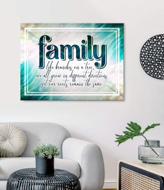 High - Quality Family Wall Art: Family Like Branches with Wood Frame, Ready to Hang