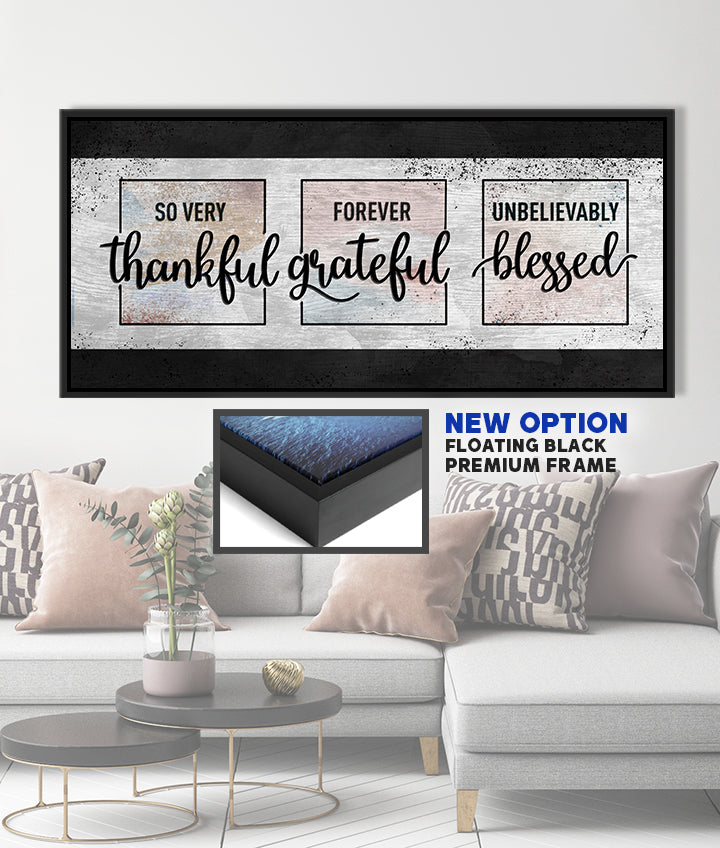 Christian Wall Art: Thankful, Grateful, Blessed - Buy 2 Get 20% Off!