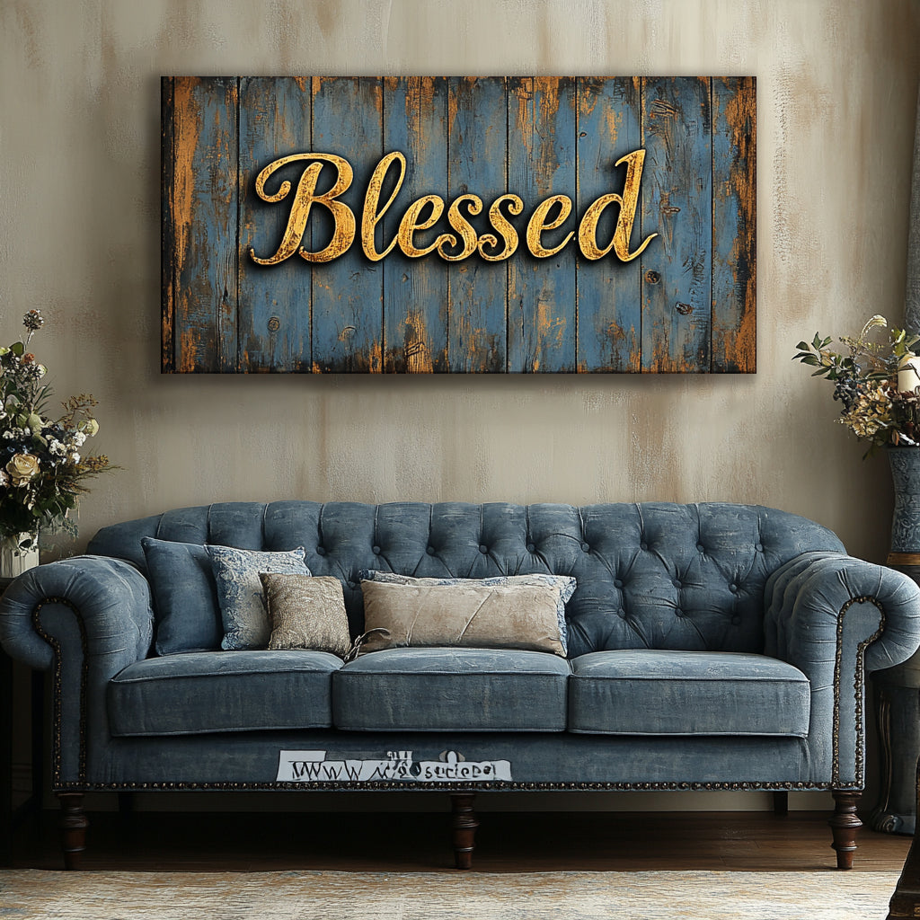 High - Quality Rustic Art with Blessed Words