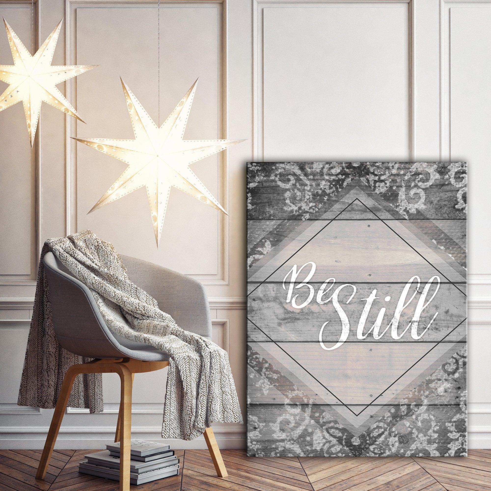 High - quality Wood - framed Be Still Wall Art for Home, Ready to Hang
