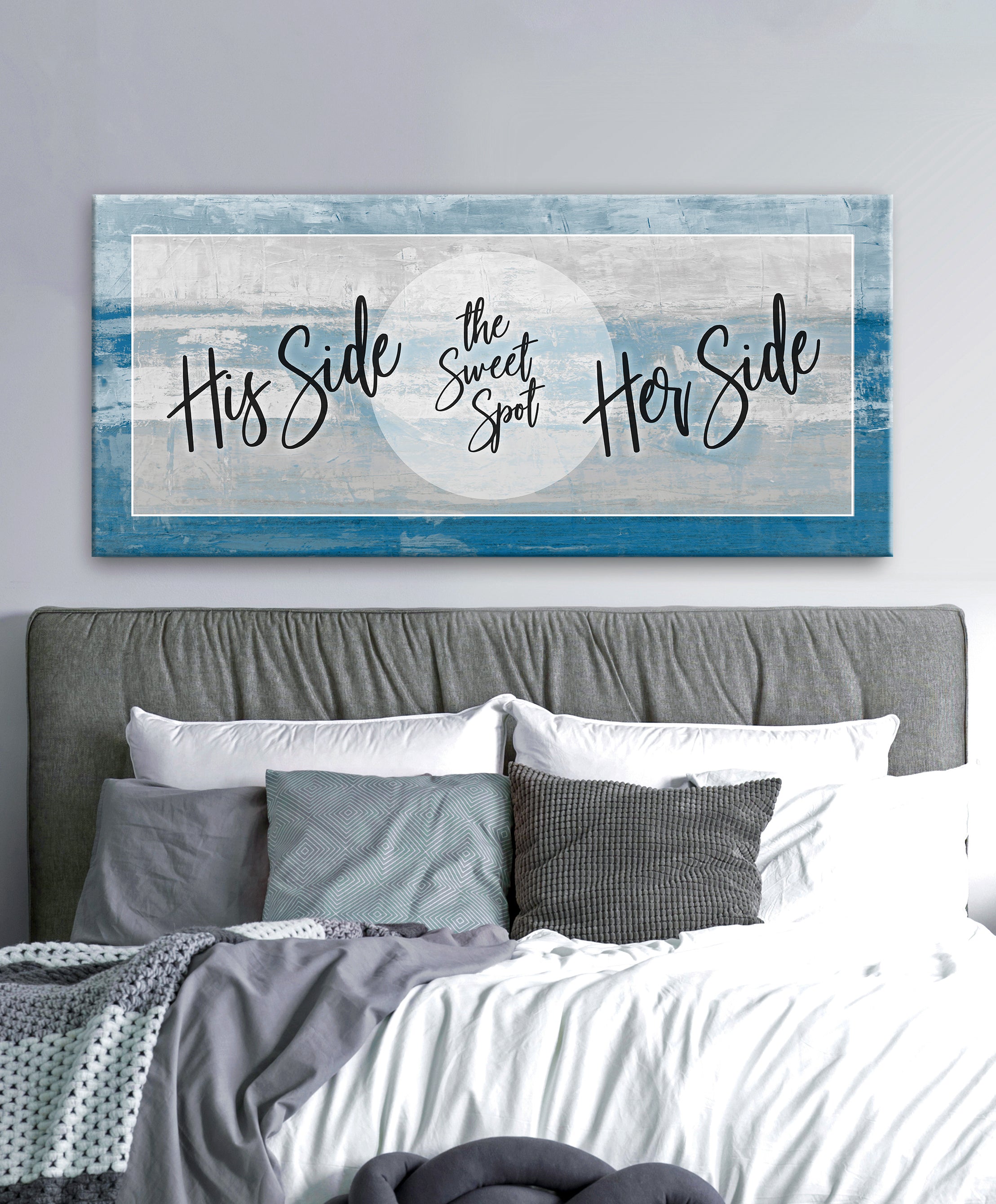 Hot Deal! Couples Wall Art - His & Her Side Wood Frame Ready-To-Hang