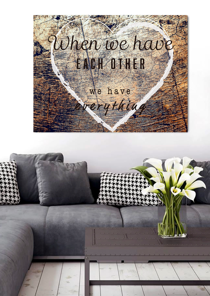 High - Quality Wood - Framed Wall Art: When We Have Each Other, Ready To Hang