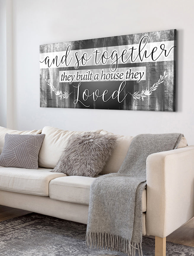 High - quality Wood - framed Wall Art: 'And So Together They Build A House' Ready To Hang
