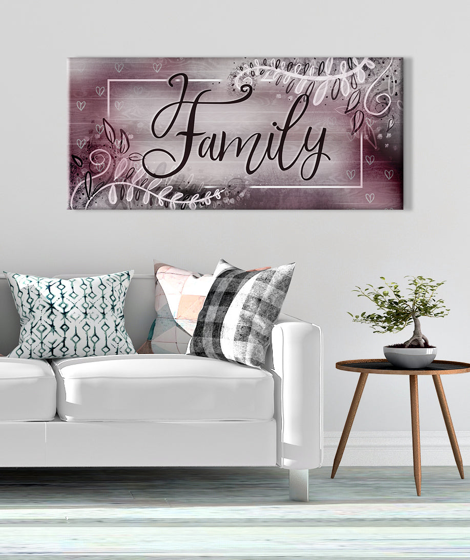 Exclusive Family Wall Art - Family V2 with Wood Frame, Ready to Hang! Buy 2, Save 20%