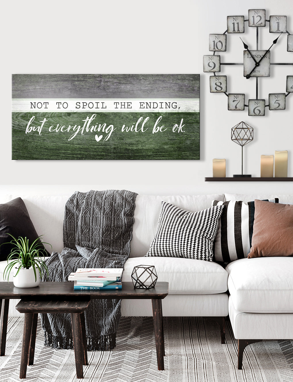 Hot Deal! Ready-to-Hang Wood Frame Home Wall Art: Not To Spoil The Ending