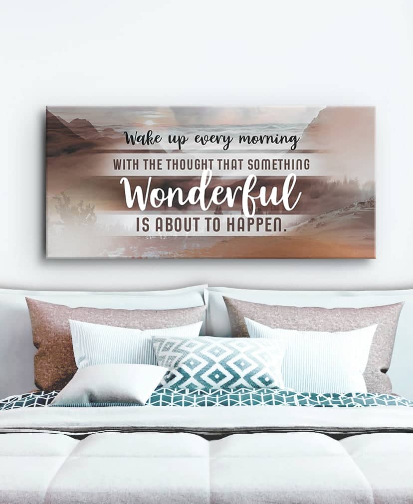 Ready-to-Hang Wood Frame Bedroom Wall Art for a Fresh Morning Start