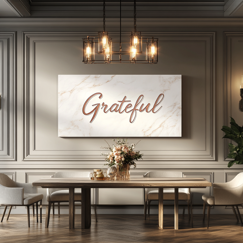 Christian Wall Art: Grateful Sign V6
