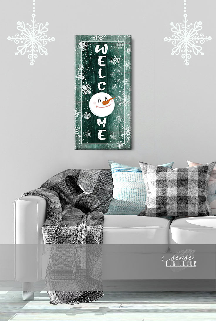 Hot Sale! Holiday Wall Art - Welcome V5 with Wood Frame, Ready to Hang