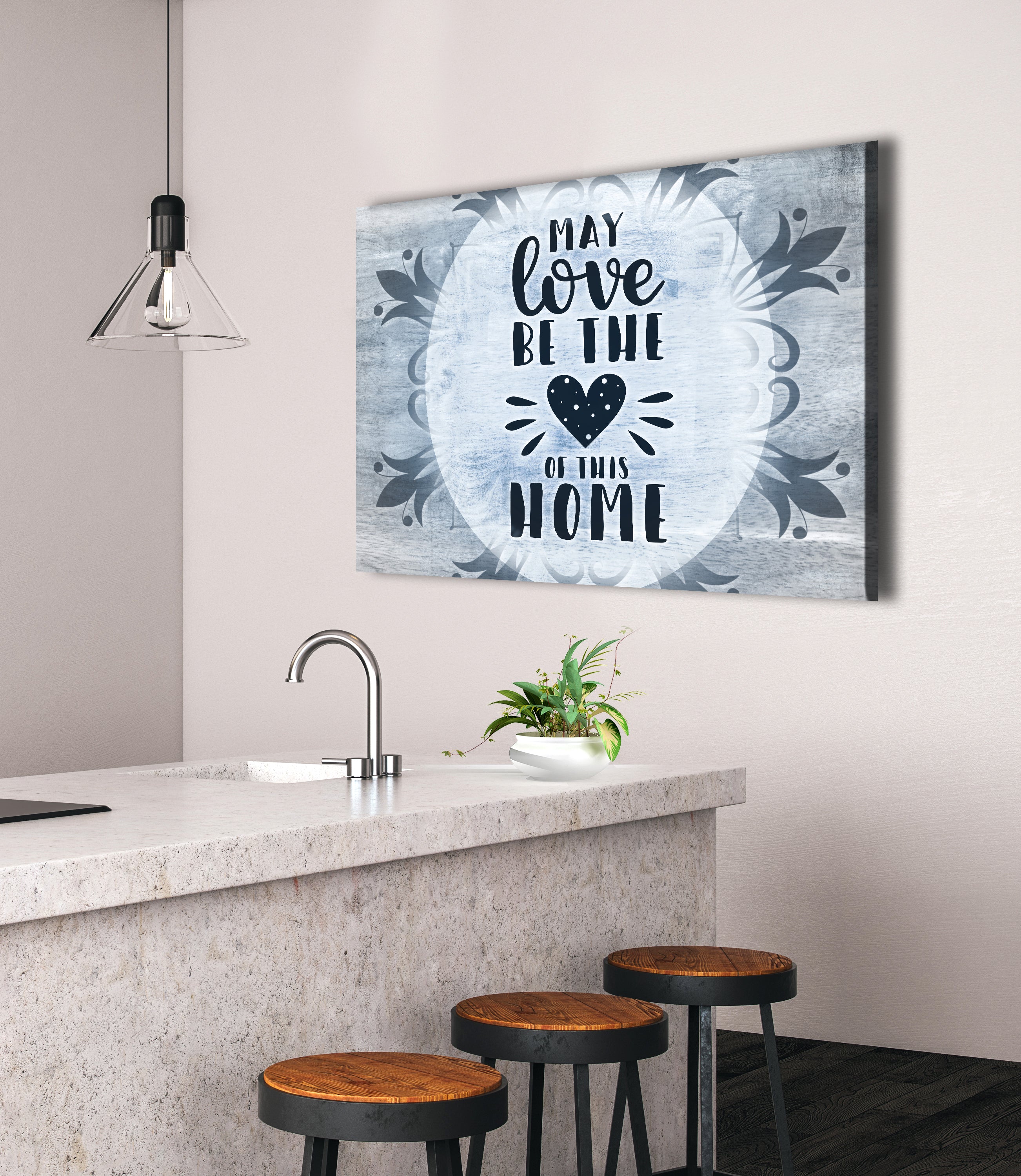 Hot! May Love Fill Your Home Wall Art - Wood Frame, Ready to Hang