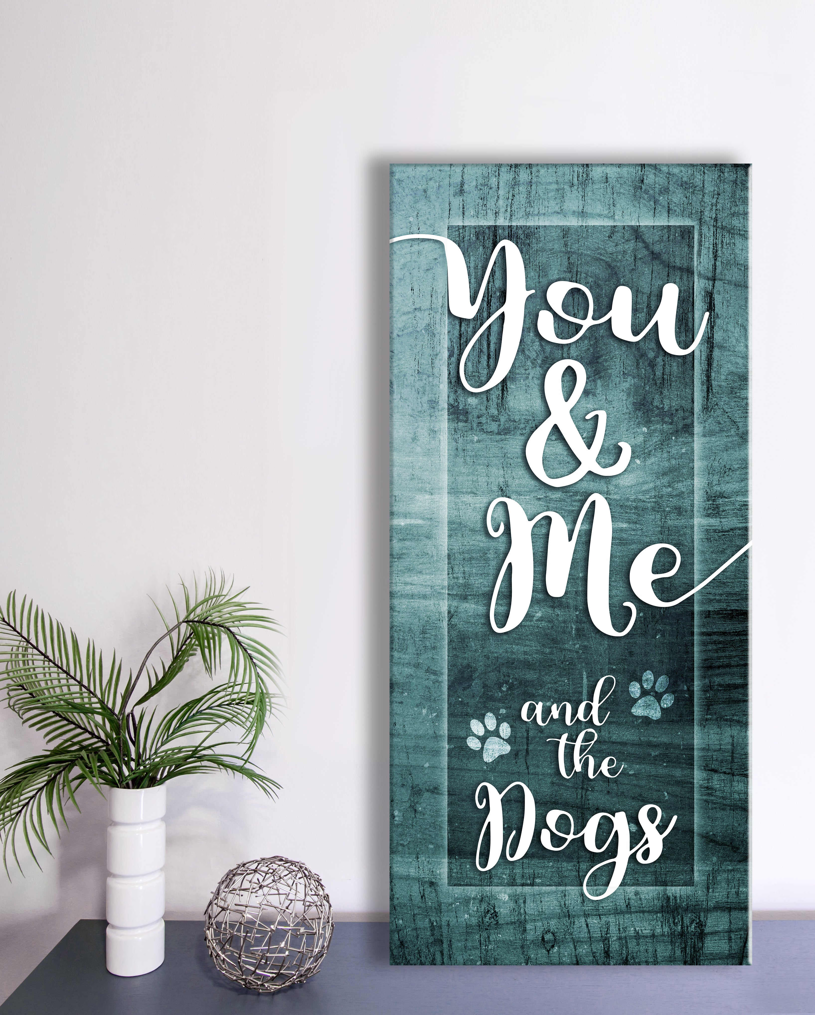 Exclusive Pet Wall Art: 'You, Me And The Dogs' V7 with Wood Frame, Ready to Hang - Buy 2 Get 20% Off!