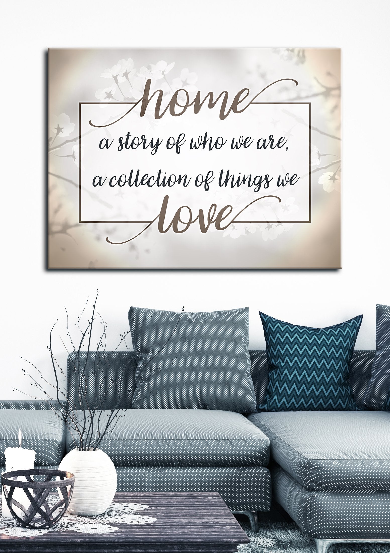 Exclusive! Home Wall Art - 'A Story Of Who We Are V3' with Wood Frame, Ready To Hang