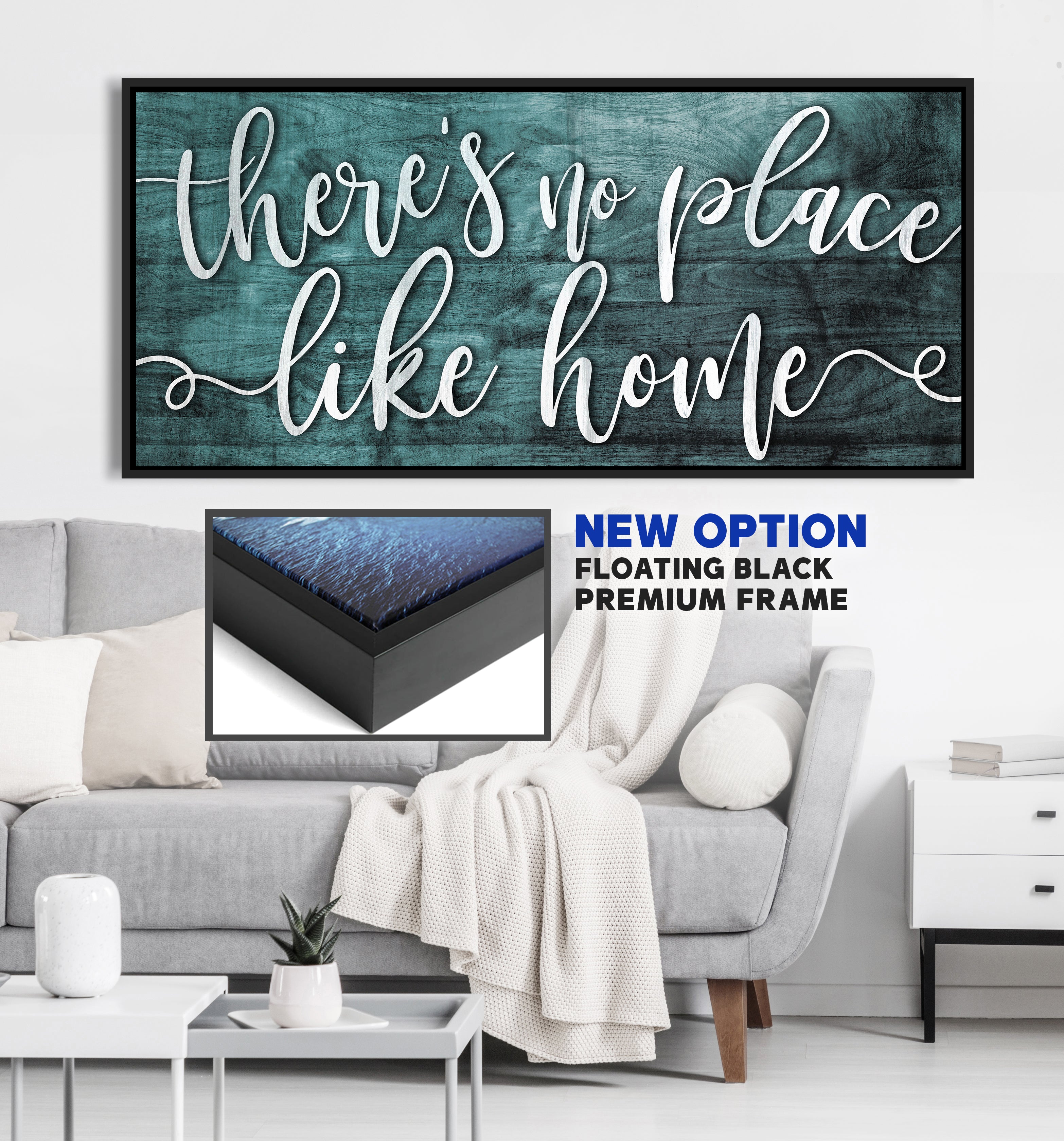 High - Quality Wood - Framed 'There's No Place Like Home' Wall Art, Ready to Hang