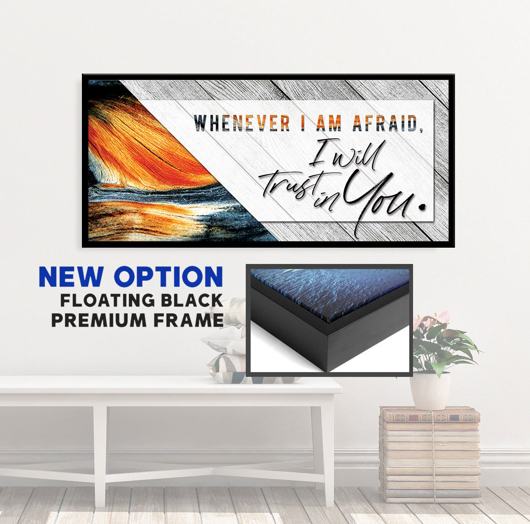 Exclusive Offer! Christian Wall Art - 'I Will Trust in You' with Wood Frame, Ready to Hang