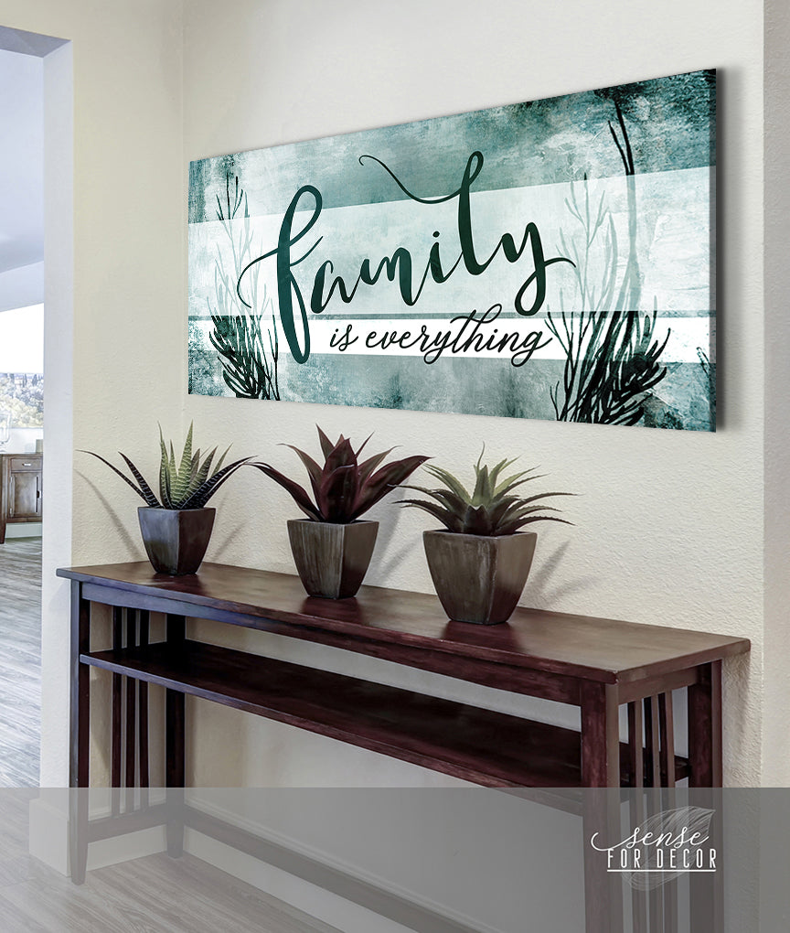 High - Quality Wood - Framed Family Wall Art: Family is Everything V13 (Ready to Hang)