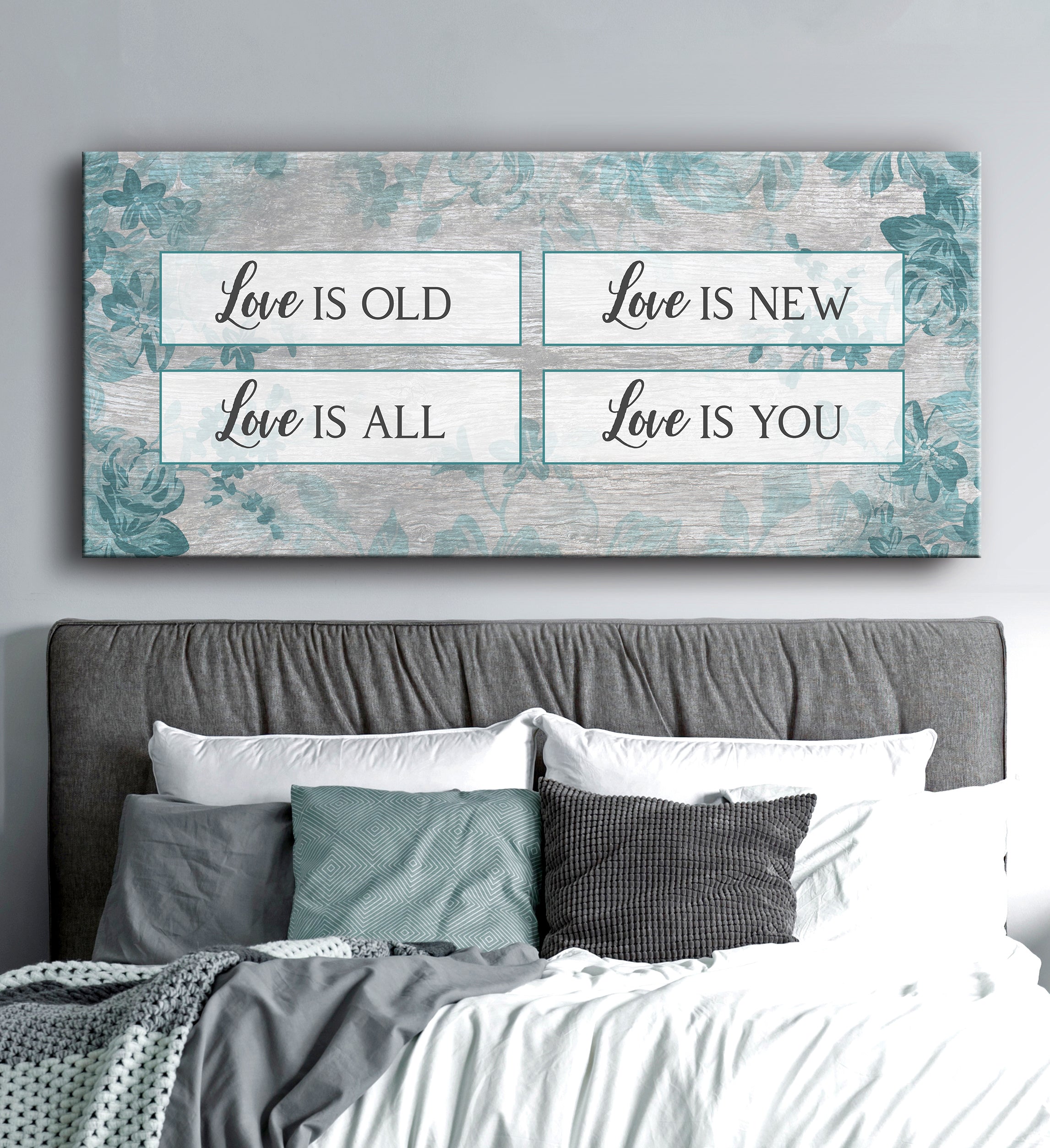 Hot! Couples Wall Art: Love Is Old New All You V2 (Wood Frame, Ready to Hang)