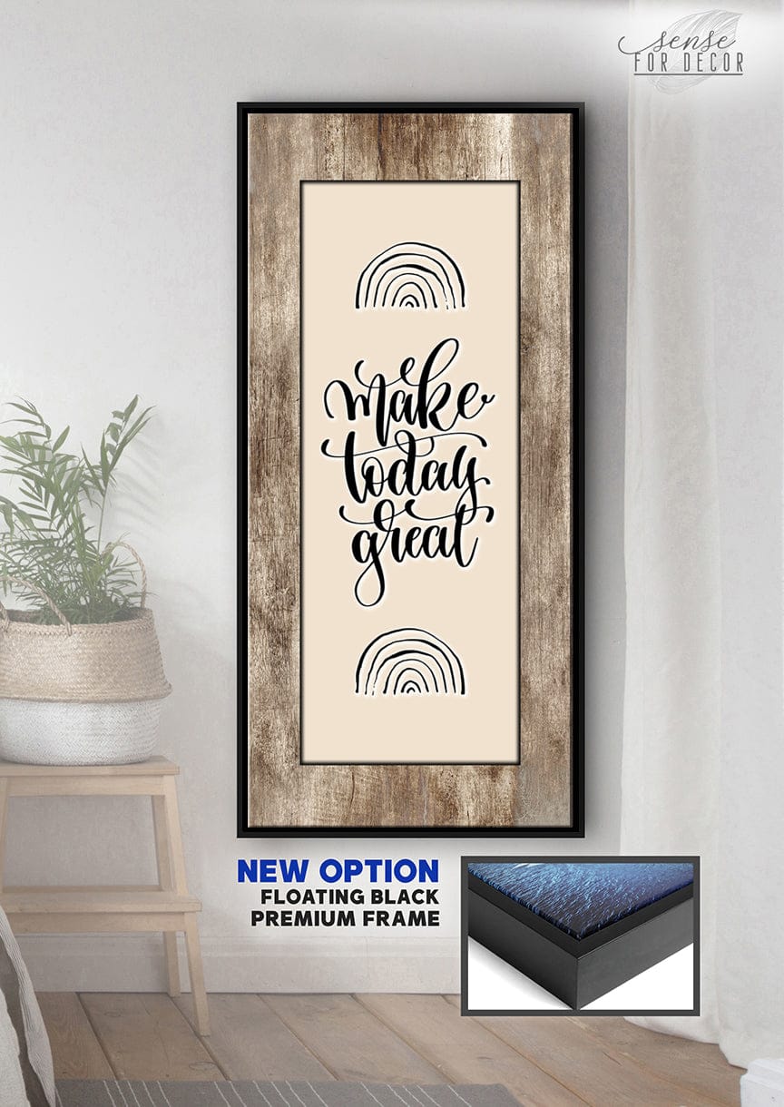 Inspire Wall Art: Ready-to-Hang Wood Frame, Make Today Count! Get 20% Off When You Buy 2