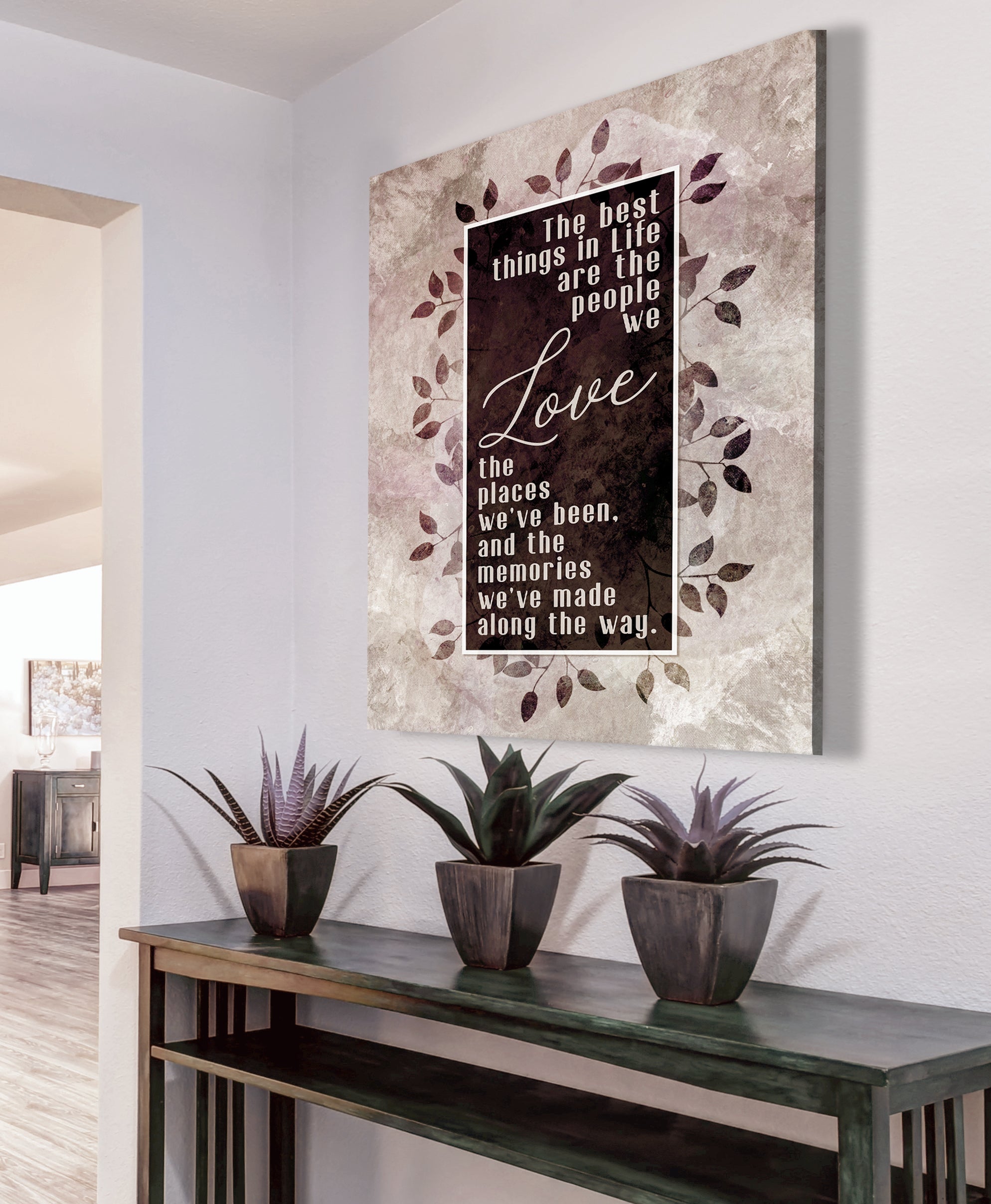 Hot! Best Things In Life V7 Wall Art with Wood Frame, Ready to Hang