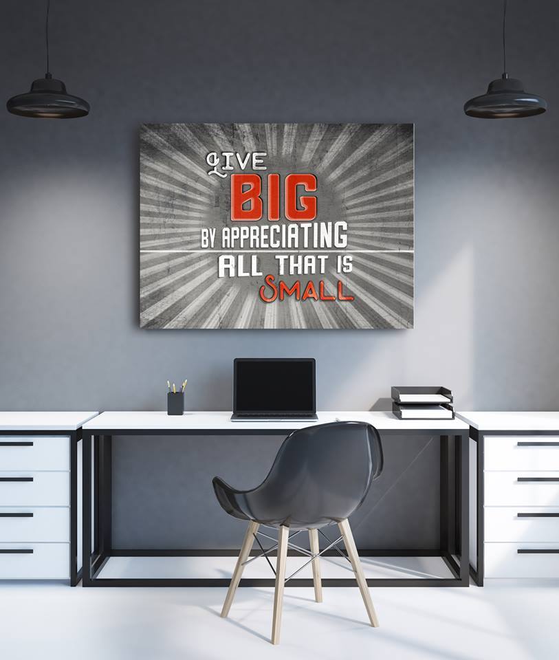 Exclusive Offer! High - Quality Wood - Framed Home Wall Art 'Live Big' Ready To Hang