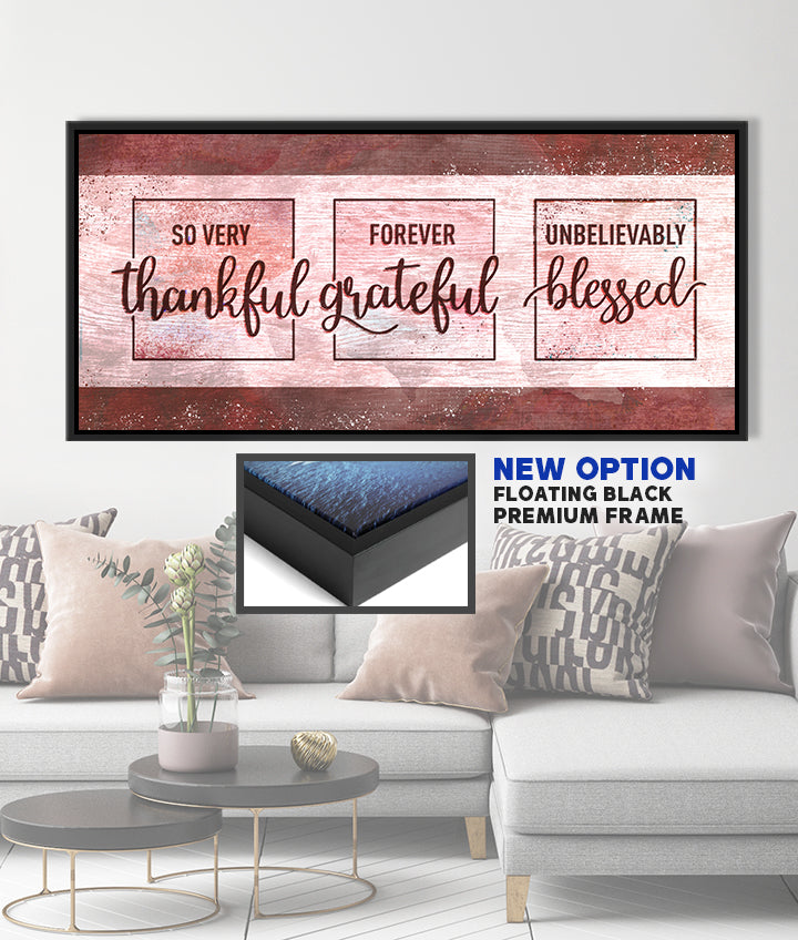 Christian Wall Art: Thankful, Grateful, Blessed - Buy 2 Get 20% Off!