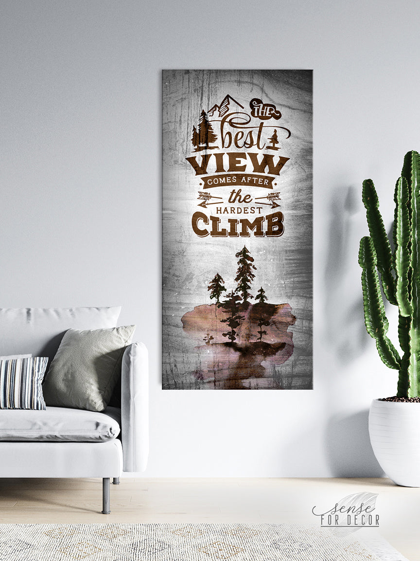 Inspire Wall Art: Best View After Hardest Climb V3 - Buy 2, Save 20%