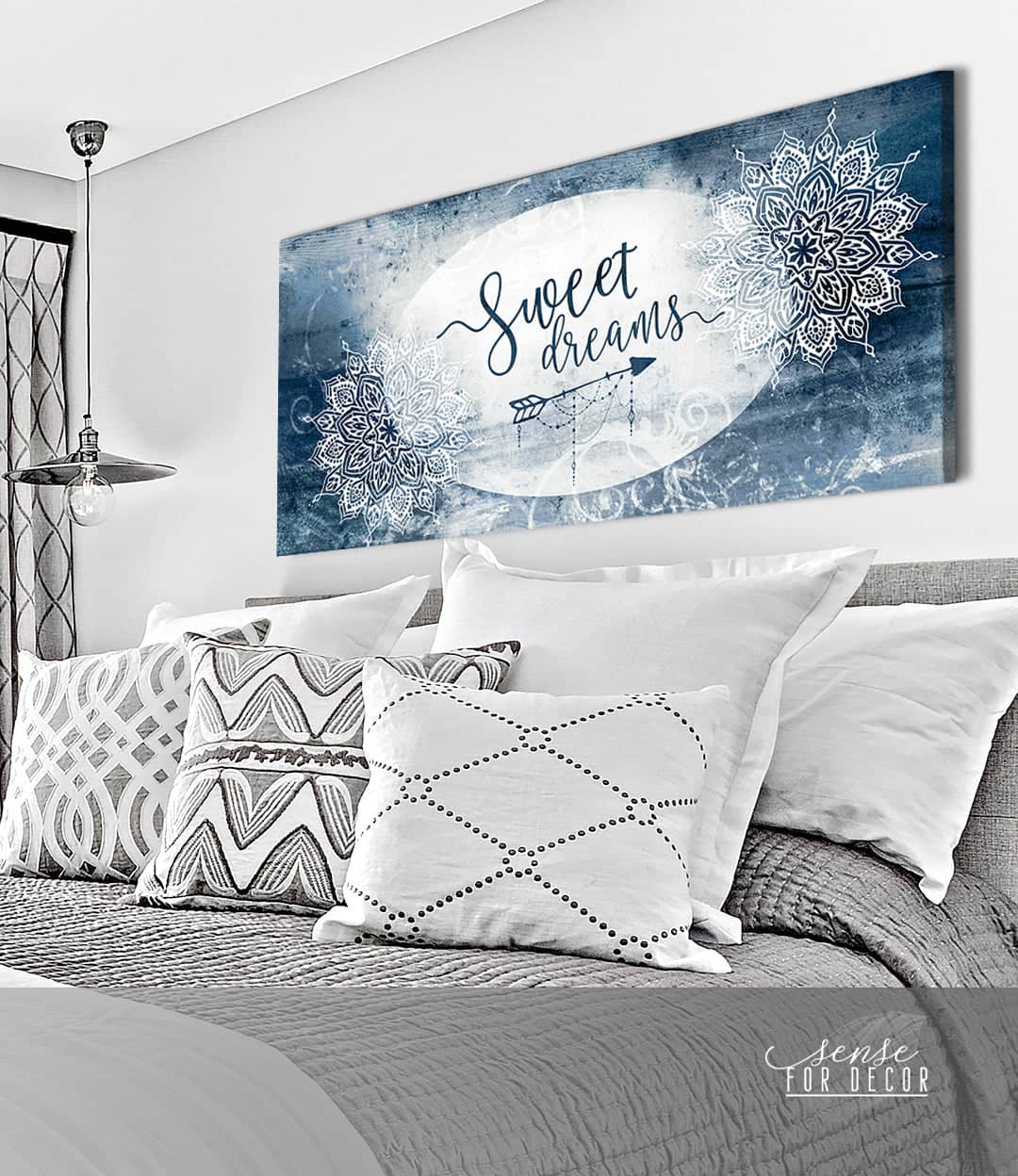Exclusive Bedroom Wall Art: Sweet Dreams V9 - Wood Frame, Ready to Hang! Buy 2 Save 20%