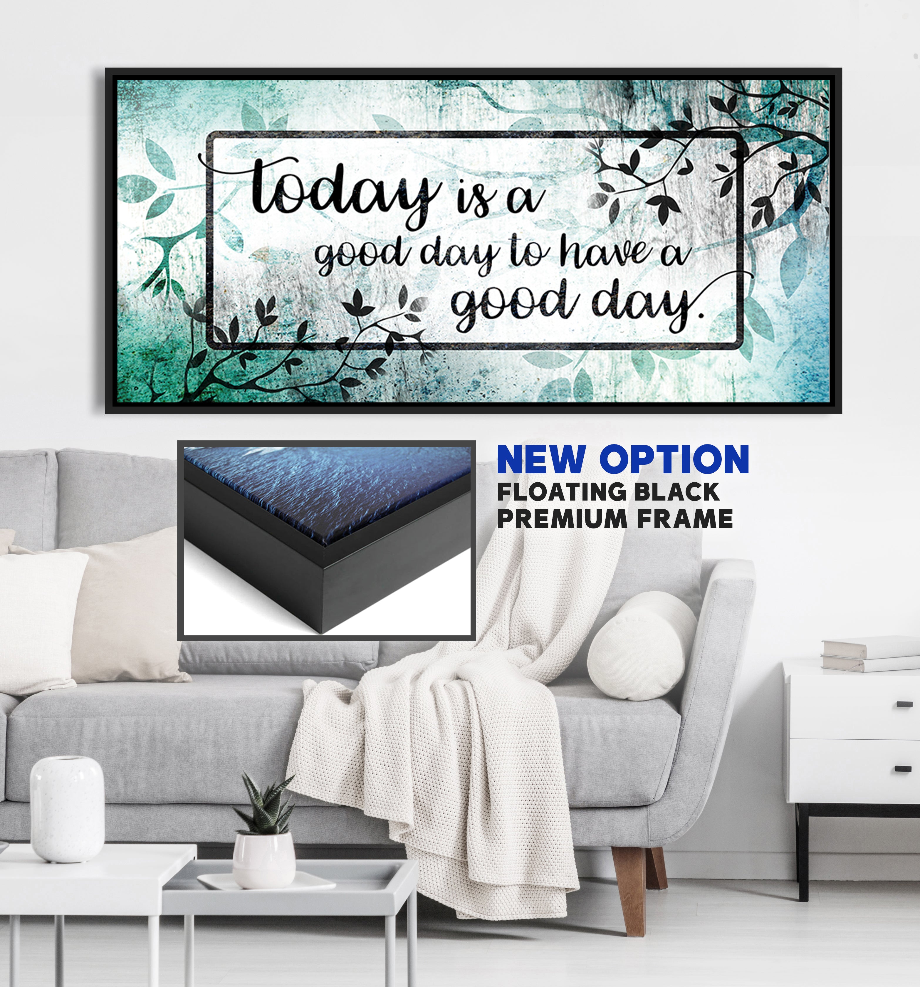 High - Quality Wood - Framed 'Today is a Good Day' Wall Art (Ready To Hang) V3