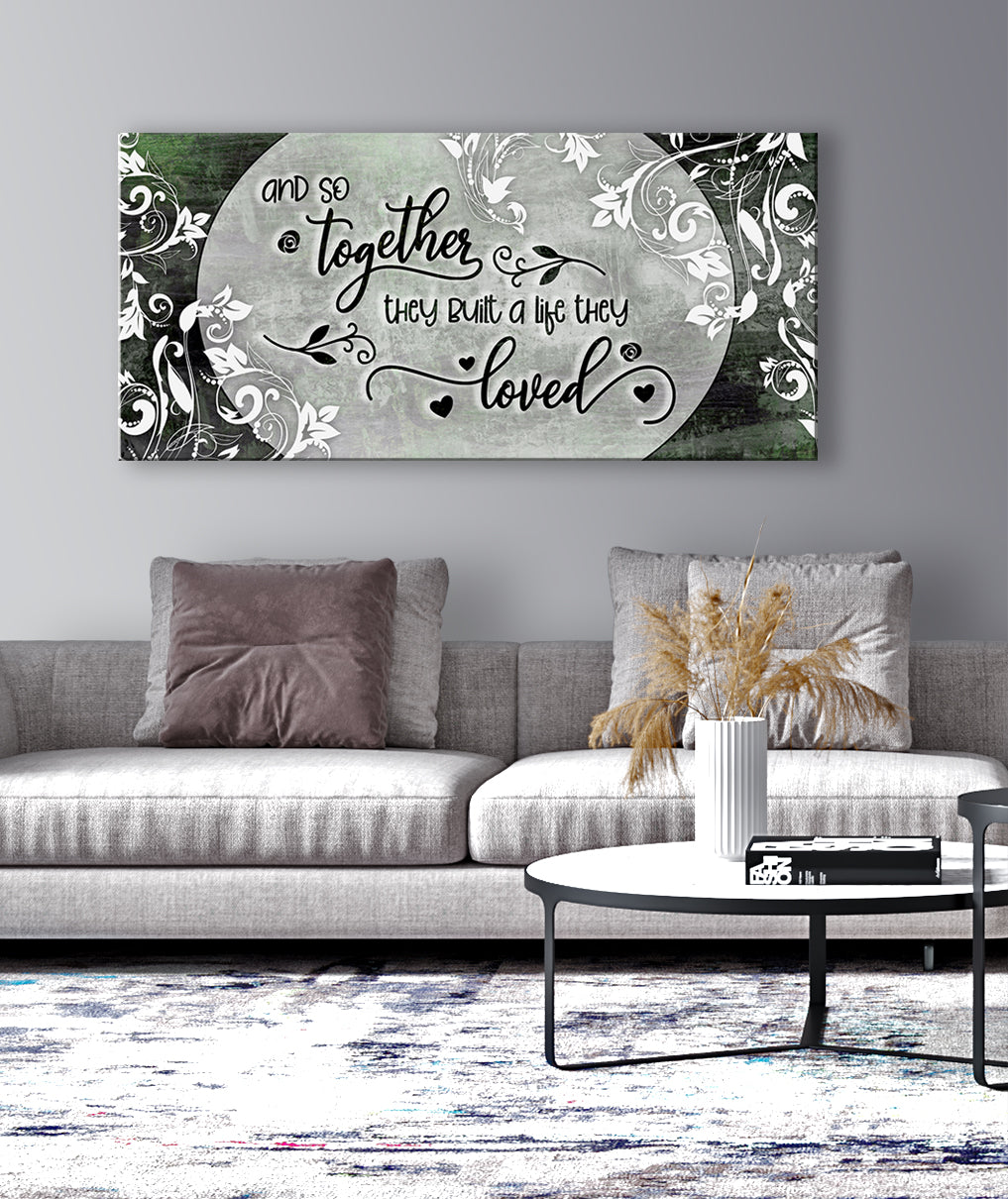 Hot! Couples Wall Art - Build a Loved Life Together V5