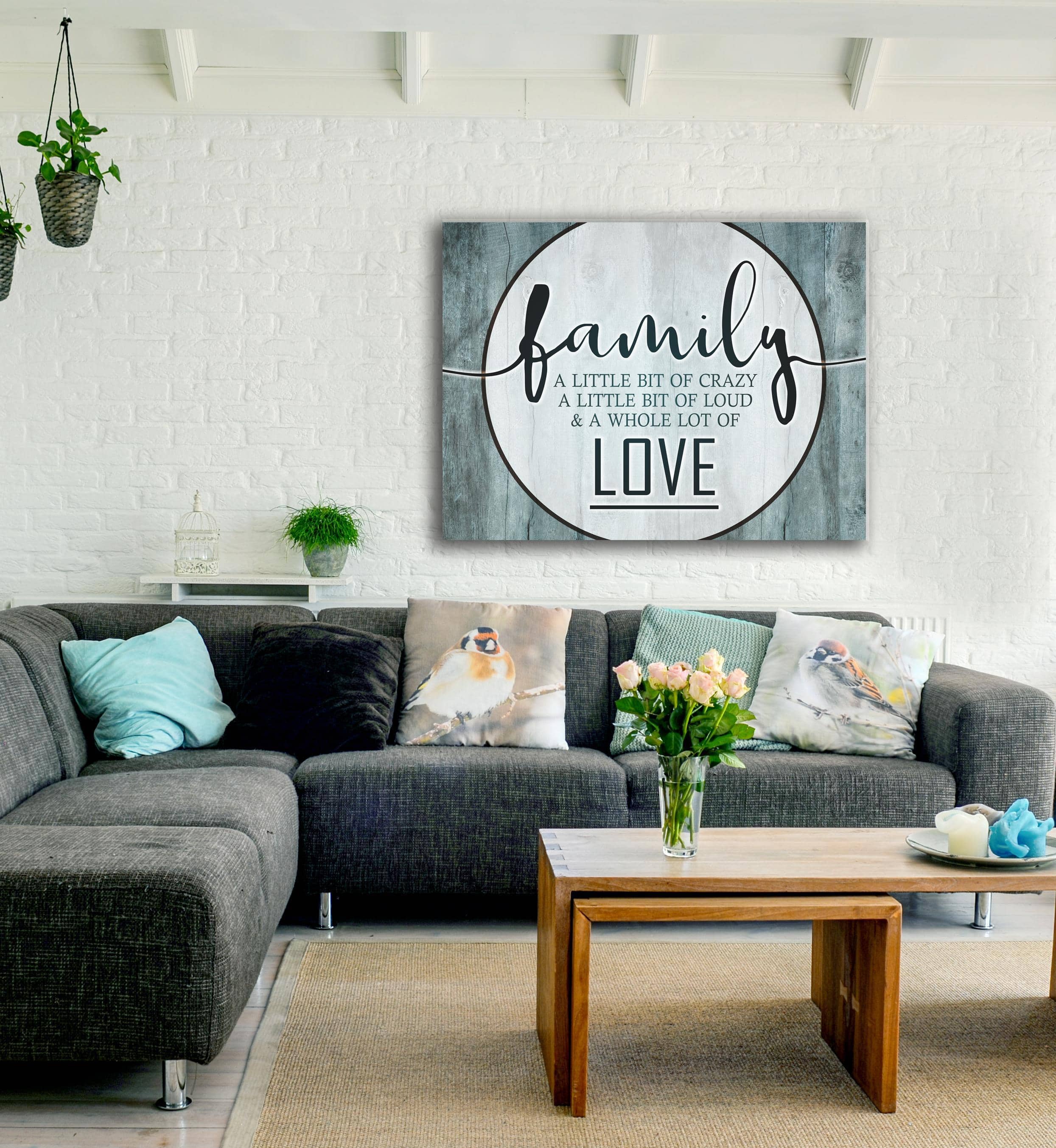 High - quality Wood - framed Family Love Saying Bedroom Wall Art Ready to Hang