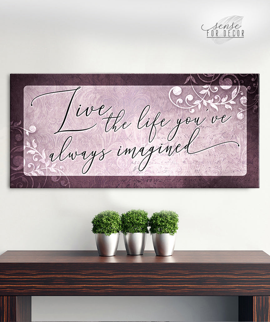 Inspiring Wood-Frame Wall Art: Live Your Dream Life, Ready To Hang