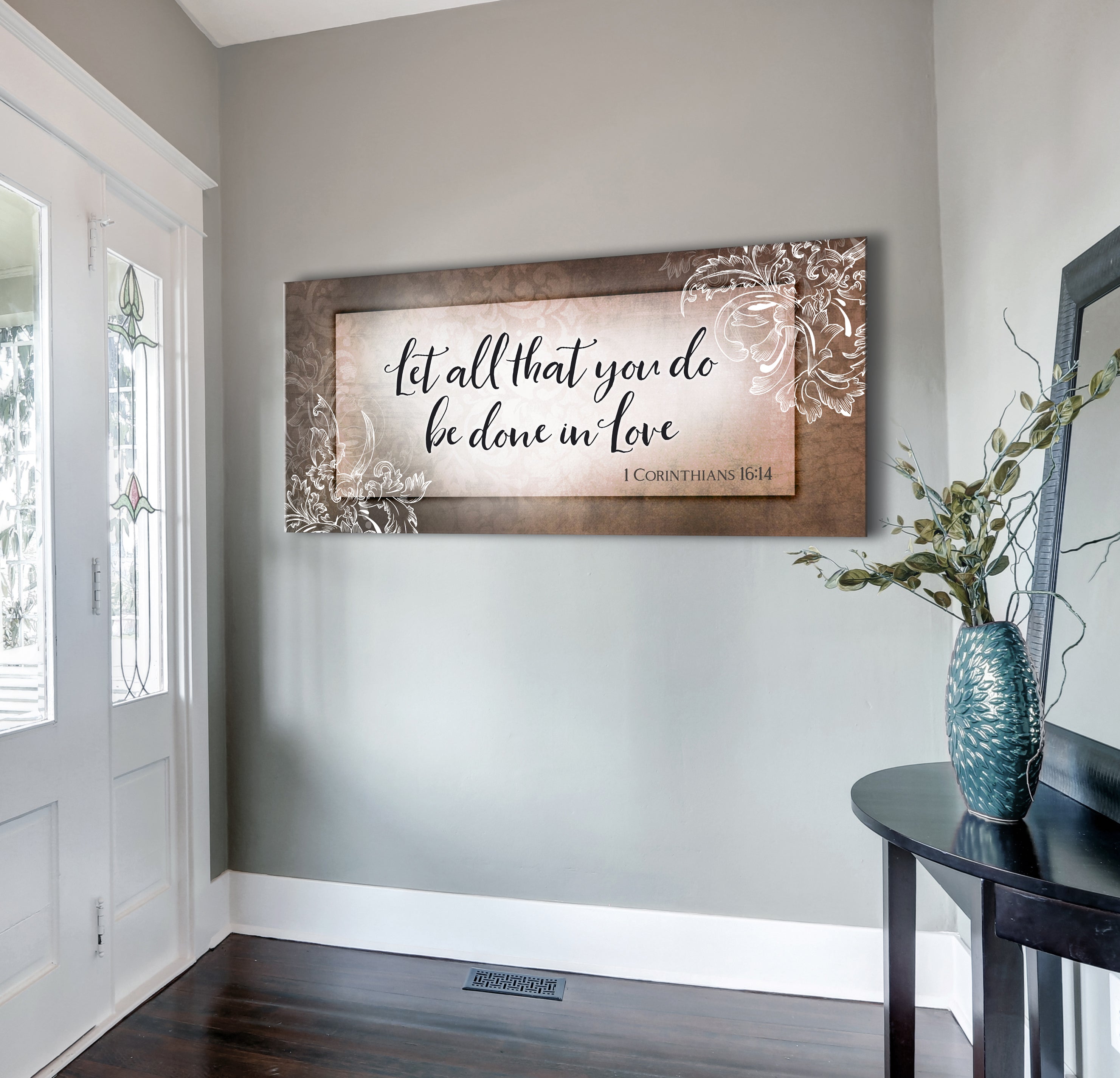 Christian Wall Art: 'Let All That You Do Be Done In Love' (Ready-to-Hang Wood Frame) - Buy 2, Save 20%
