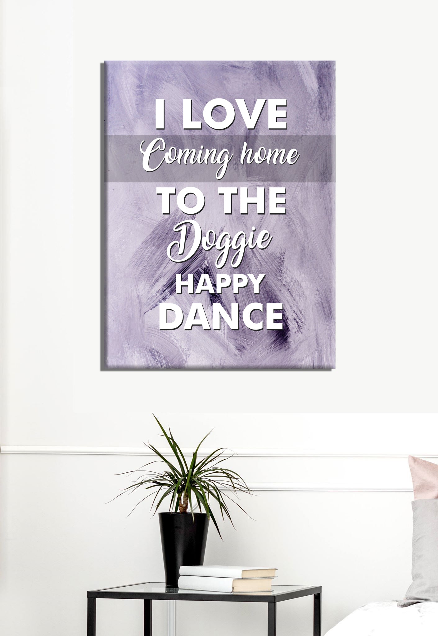 High - Quality Wood - Framed Pet Wall Art: 'I Love Coming Home' Ready To Hang