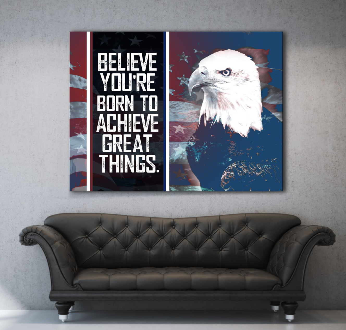 Limited Edition Business Wall Art: Ready-to-Hang Freedom Eagle in Wood Frame - Buy 2 Save 20%
