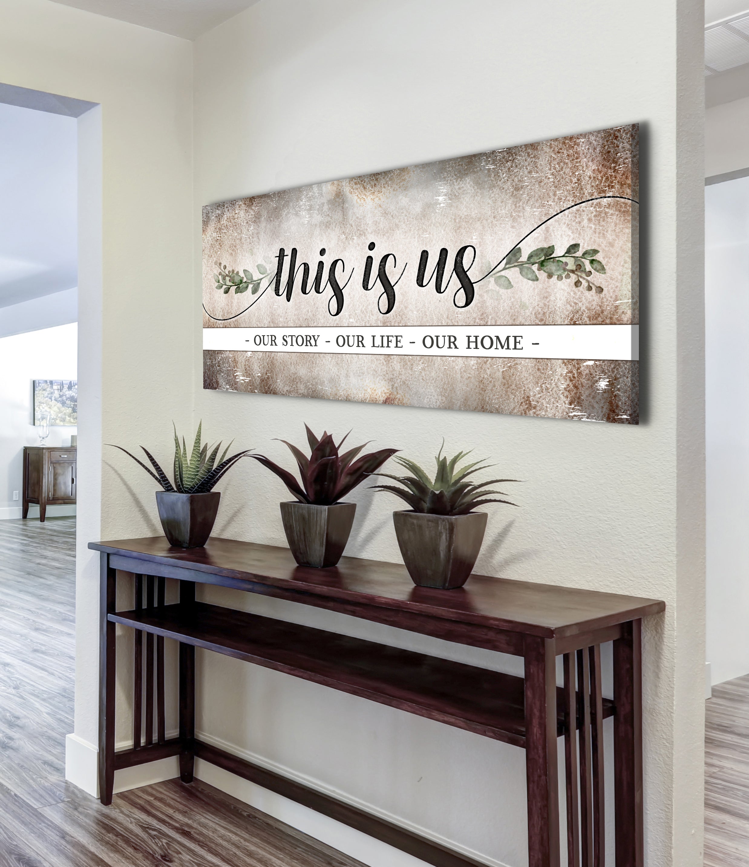 Exclusive! 'This Is Us Our Home Our Story V4' Wood Frame Wall Art, Ready To Hang