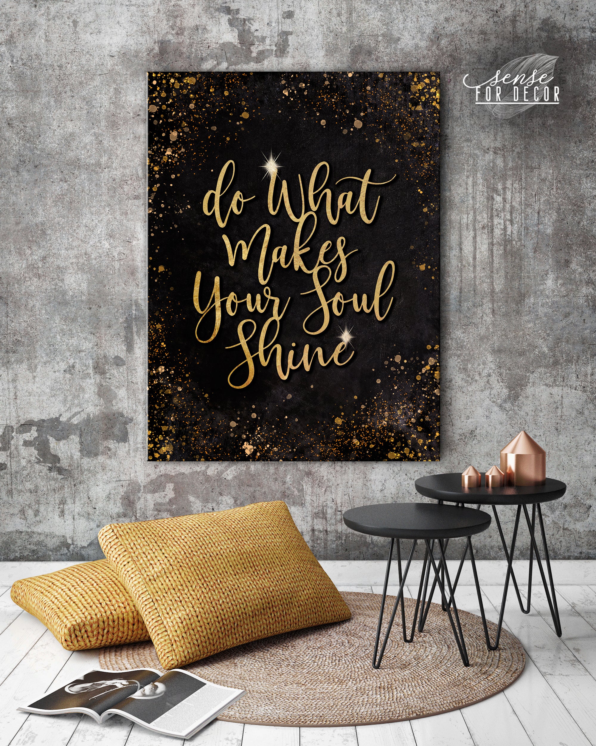 Inspire Wall Art: Do What Makes Your Soul Shine - Wood Frame, Ready to Hang! Buy 2 Save 20%